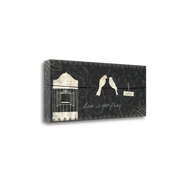 Tangletown Fine Art Love Paris Panel III by Emily Adams, Giclee Print on Wrap Canvas, 40x16x22