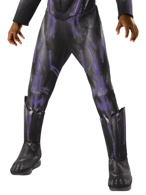 Rubies Costume Boy's Black Panther Deluxe Small Boys Light Up Costume, Black/Purple Rush, M