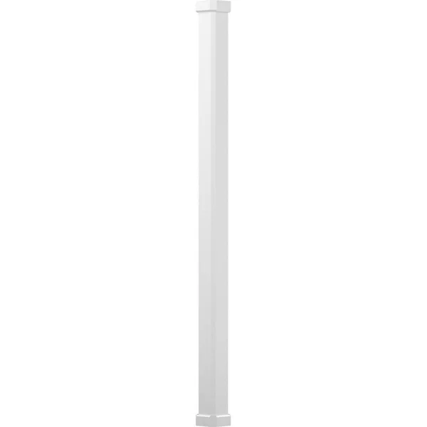 AFCO 8& x 5-1/2x22 Endura-Aluminum Craftsman Style Column - Square Shaft (Load-Bearing 20, 000 lbs), Non-Tapered, Textured White