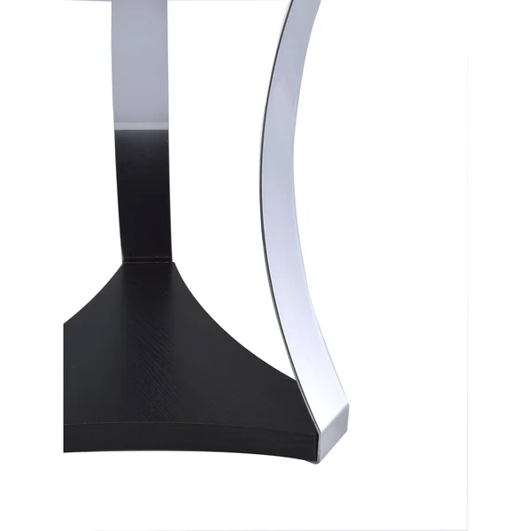 Acme Geiger Coffee Table Chrome & Black Glass