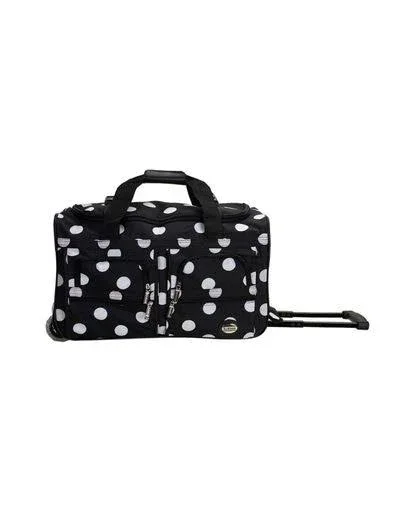 Rockland Luggage Rolling 22 inch Duffle Bag - Black Dot, One Size Blackdot