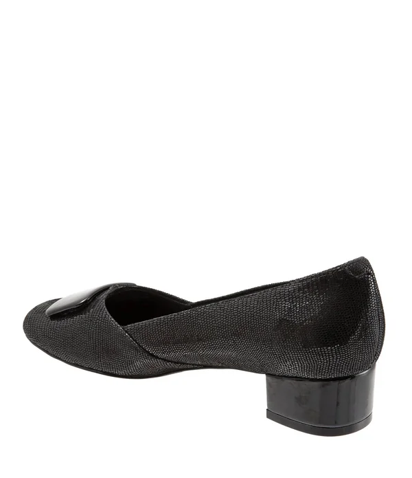 Trotters Delse Pumps - Women's, Black Lizard, Size: 6.5
