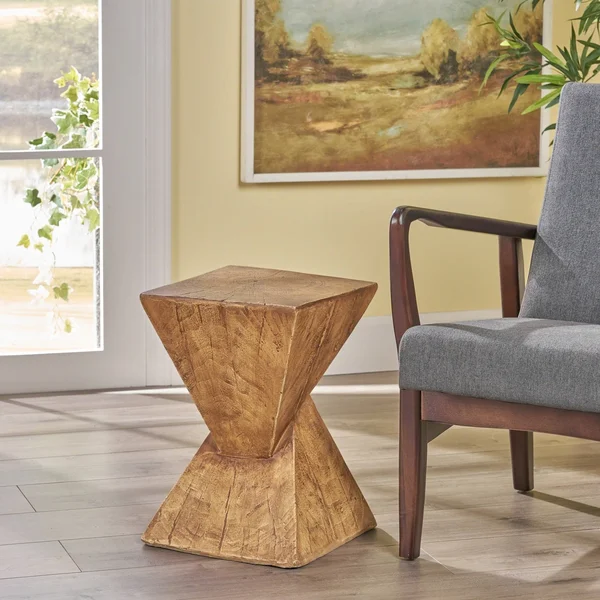 Atlas Light-Weight Concrete Side Table by Christopher Knight Home - Natural