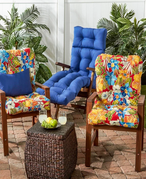 Set of 2 Outdoor Seat/Back Chair Cushion Baltic Greendale Home Fashions - 42 x 21 x 4 inches