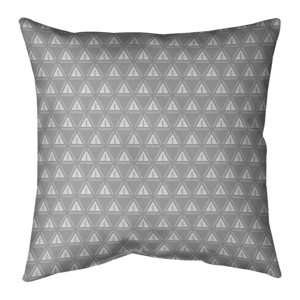 Cool Tone Minimalist Tree Pattern Throw Pillow - 26 x 26 - Teal - Linen