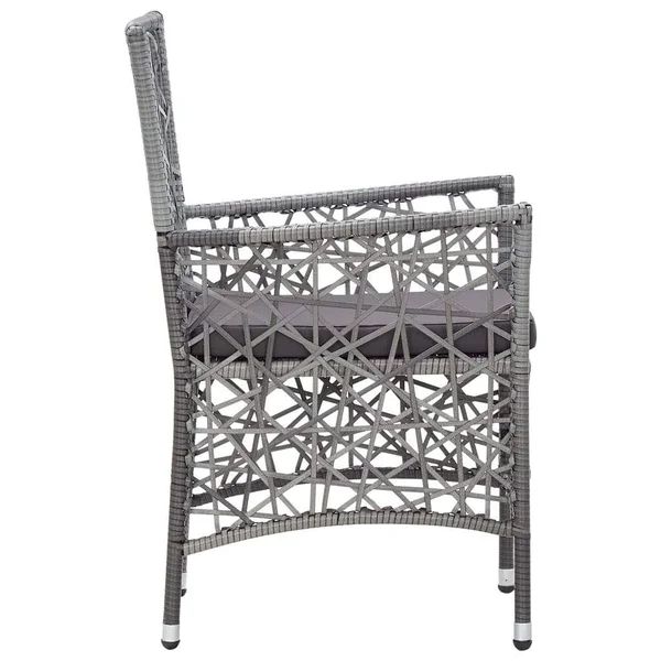 vidaXL Outdoor Chairs 2 Pcs with Cushions Poly Rattan White - 45999