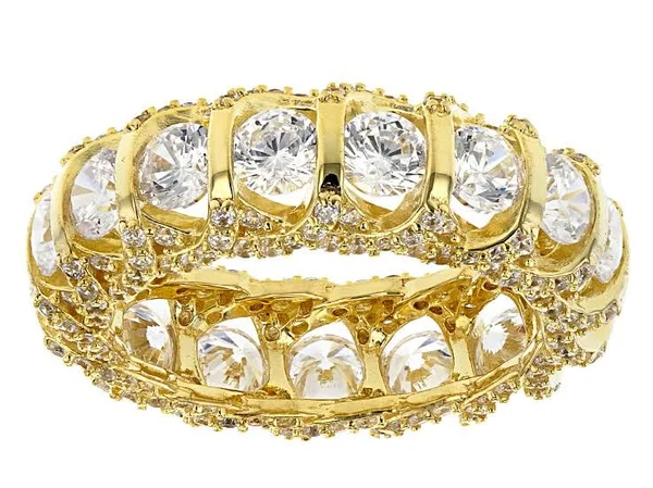 Bella Luce 8.35ctw Rhodium Over Sterling Silver Eternity Band Ring 4.59ctw Dew - Size 10 - Jewelry TV