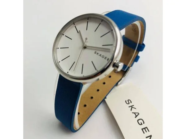 Skagen Women's Signature Blue Leather Band Watch SKW2597