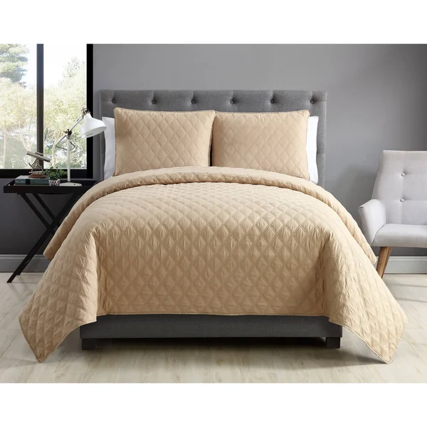 VCNY Home Buckingham Quilted Diamond Coverlet Set - Aqua, Twin XL