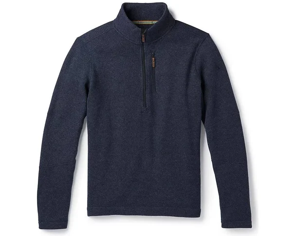 Smartwool Hudson Trail Fleece Half Zip Sweater - Men's Navy - XXL