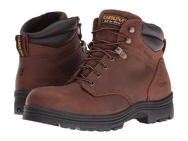Carolina Men's 6x22 Waterproof Work Boots -Brown- - 14 - 2E