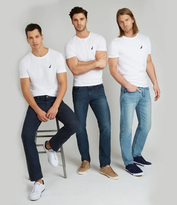 Nautica Men's Stretch Straight-leg Jeans - Pure Adriatic Sea