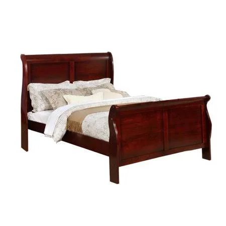 Alcott Hill Ivywood Sleigh Bed, Size: Twin, Red