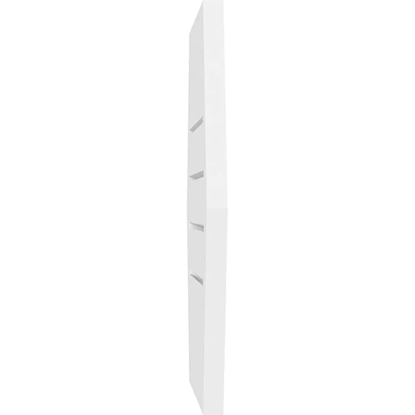 Ekena Millwork GVPHP34X3401SF 34x22W x 34x22H Horizontal Peaked Surface Mount PVC Gable Vent: Functional - w/ 3-1/2x22W x 1x22P S