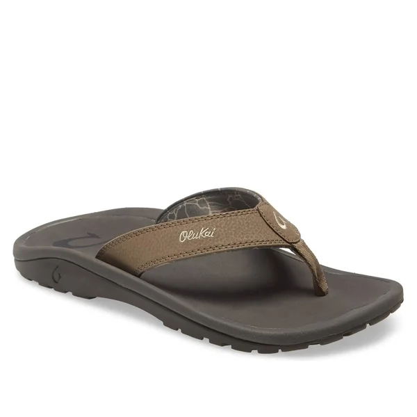 Olukai Men's Ohana Sandals, 13, Banyan/Island Salt