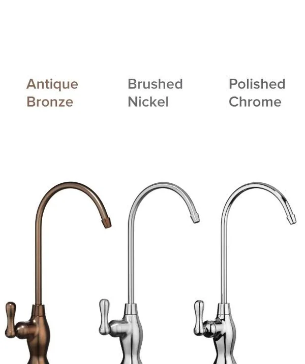 Brondell - Water Filter Faucet in Brushed Nickel - Universal Sink Faucet for Water Filtration Systems - REVERSE Osmosis, Ro, Unde