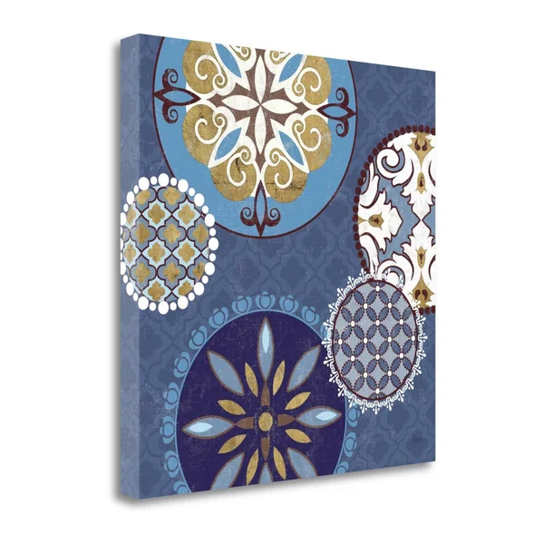 Tangletown Fine Art Mediterranean Blue II by Veronique Charron Graphic Art on Wrapped Canvas