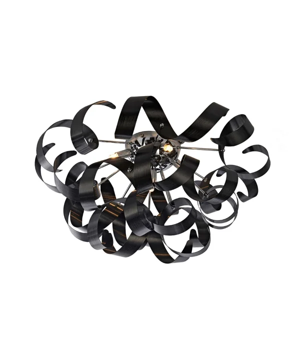 Artcraft AC605BK Bel Air 5 Light Black Flush Mount