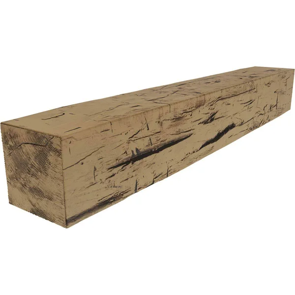 Ekena Millwork MANUHH04X08X48NG 4x22H x 8x22D x 48x22W Hand Hewn Faux Wood Fireplace Mantel, Natural Golden Oak