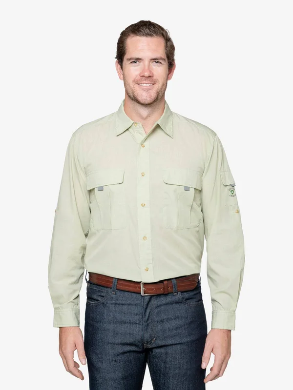 Insect Shield Men's Field Shirt Pro - Size 2XL, Light Sage, Cotton/Polyester