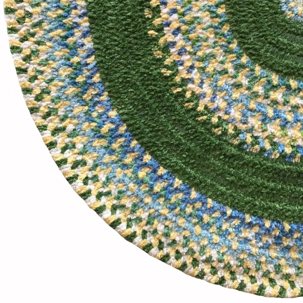 Bailey Concentric Rectangle Braided Area Rug - Grassy Hill, Size: 2& 3\ x 4&