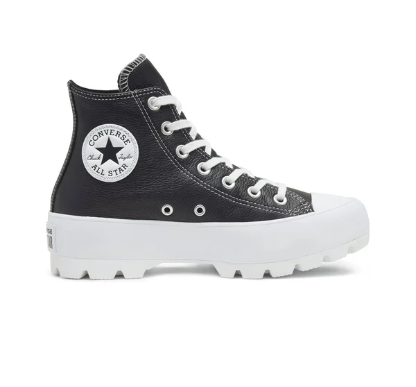 Converse White Leather Chuck Taylor All Star Lugged High Sneakers