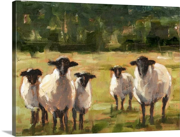 Sheep Family I, Canvas Wall Art, 24x18, Great Big Canvas
