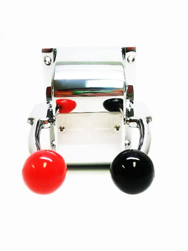 Pactrade Marine Twin Lever Engine Control Made of Chrome Plated Brass for Boat P60058