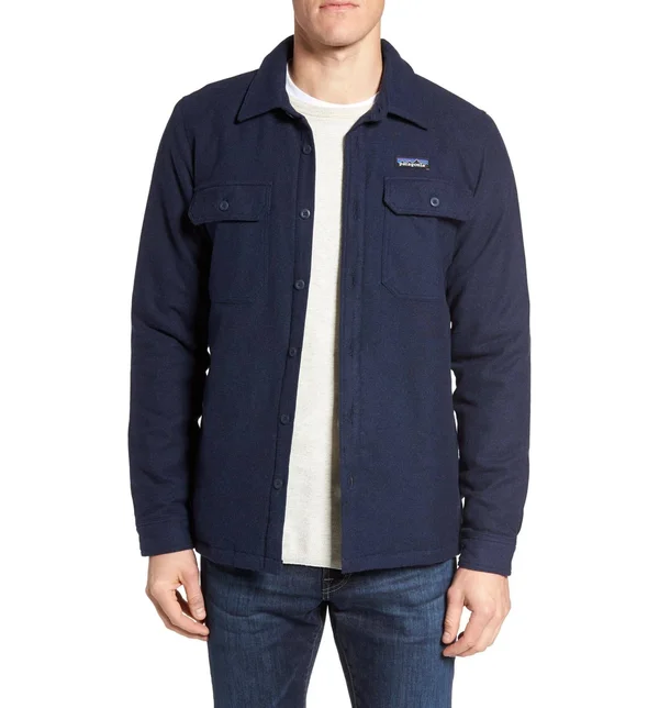 Patagonia Insulated Fjord Flannel Jacket - Men's Navy Blue, Xs