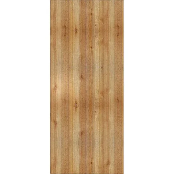 Ekena Millwork RBJ06S21X051RWR 21 1/2x22W x 51x22H TimberCraft Four 5 3/8x22 Boards Joined Board-n-Batten Shutters - Rough Sawn W
