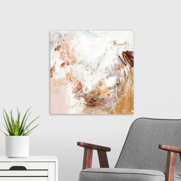 Blush & Umber II, Canvas Wall Art, 20x20, Great Big Canvas