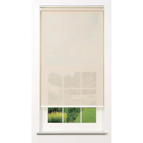 Linen Avenue Cordless 5% Solar Screen Standard Roller Shade, Fawn 38 W x 78 H