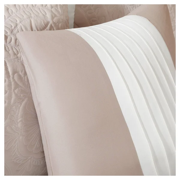 Madison Park Ashbury 5 Piece Reversible Bedspread Set - Khaki, Queen