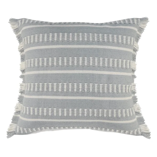 Dash Geometric Indoor Outdoor Throw Pillow - Taupe/White