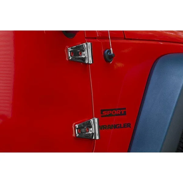 2010 Jeep Wrangler (JK) Kentrol Door Hinge Overlays (Stainless Steel) - 30021