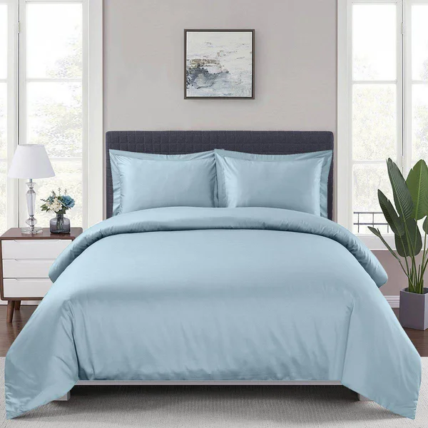 100% Bamboo Duvet Cover Soft & Cool King/Calking, Blue