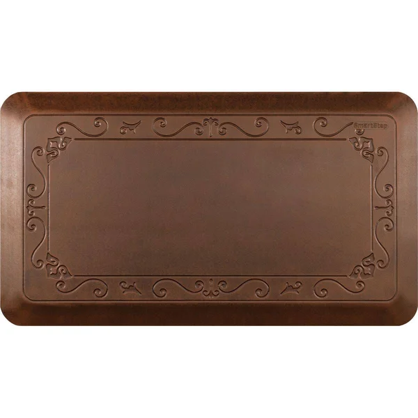 Smart Step Home Collection 72 inch by 20 inch Fleur-de-lys Mat, Tan, 72 x 20 x 5