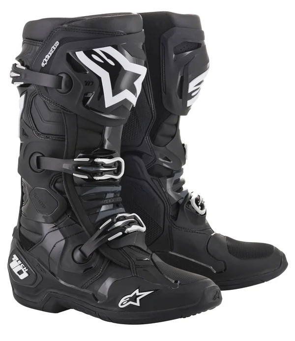 Alpinestars Tech 10 Cool Grey Orange Fluo Boots, Size: 9