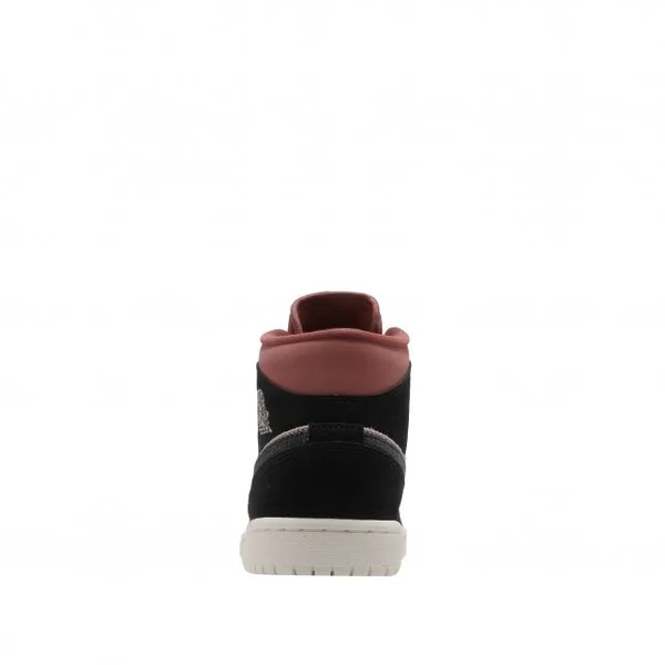Jordan AJ 1 Mid - Womens Casual Basketball - Particle Beige/Black/Canyon Rust - Size 8.0