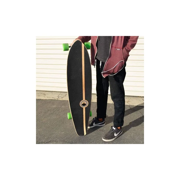 Yocaher Kicktail Longboard Complete - Checker Blue, White
