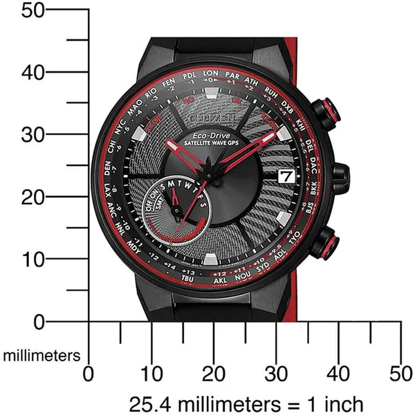Citizen CC3079-11E Satellite Wave GPS Black Rubber Men's Eco-Drive Watch