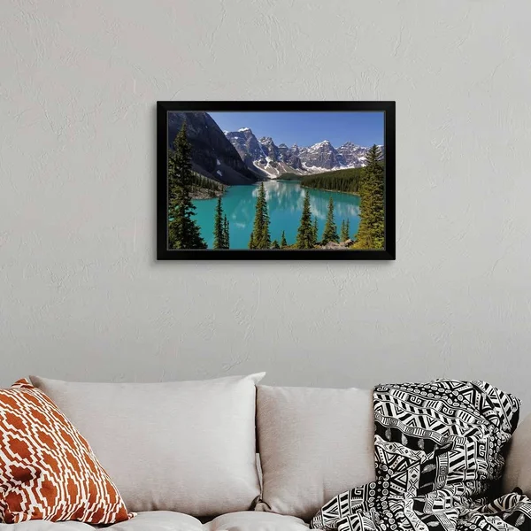 Moraine, Lake, Banff Nationalpark, Alberta, Canada, Black Framed Wall Art, 30x20, Great Big Canvas