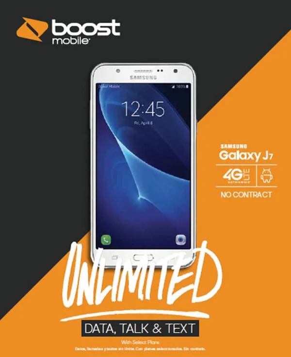 Samsung Galaxy J7 Perx, 16GB, Black, Boost Mobile