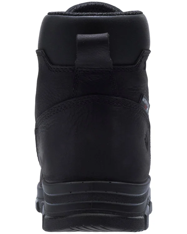 Men's Wolverine Chainhand Waterproof Steel Toe Work Boot, Size: 9.5, Black
