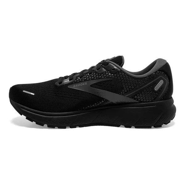 Brooks Men's Ghost 14 Black-Black-Ebony, 14