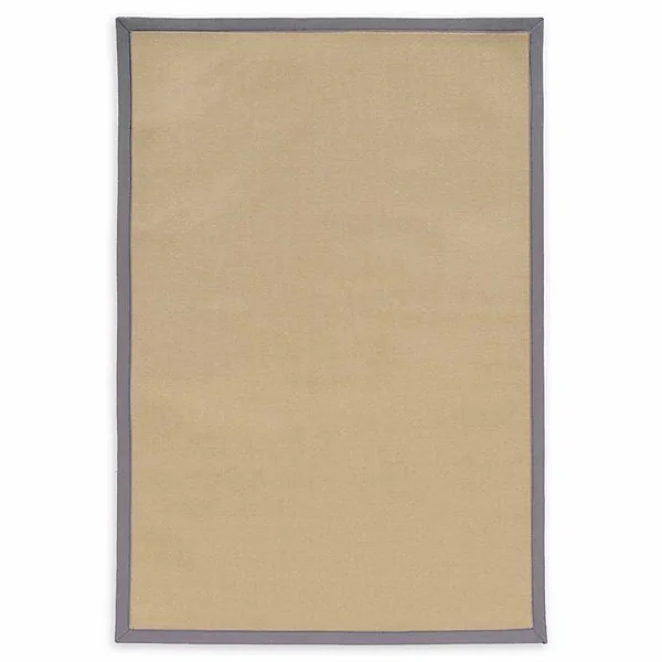 Linon Home Natural inspirations Faux Sisal 4' x 6' Area Rug in Natural/Slate
