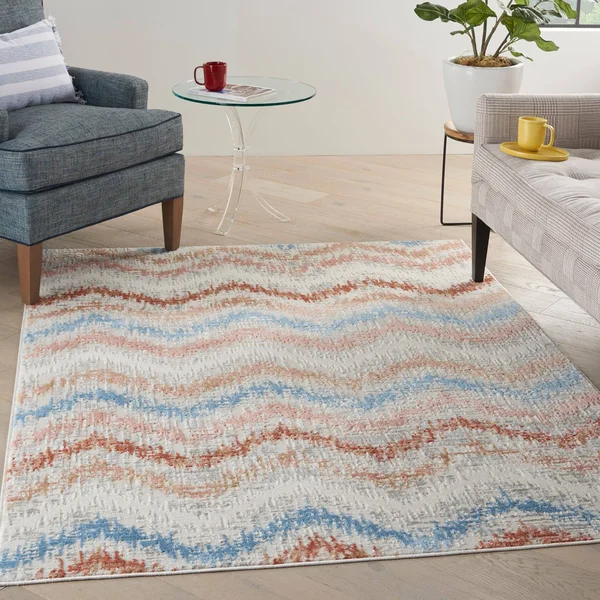 Nourison Elation ETN04 Area Rug, Ivory Multicolor, 4& x 6&