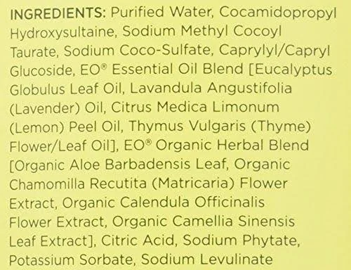 EO Products Liquid Hand Soap Lemon and Eucalyptus - 128 fl oz