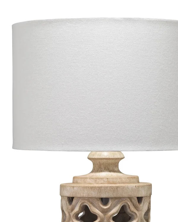 Jamie Young Starlet Table Lamp in White Washed Resin