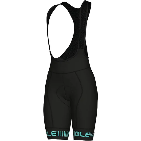 Alé Women's PRR Strada Bib Shorts - Xs - Black-Turquoise